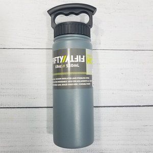Fifty/Fifty 18oz Insulated Bottle with Wide Mouth Lid Slate Grey